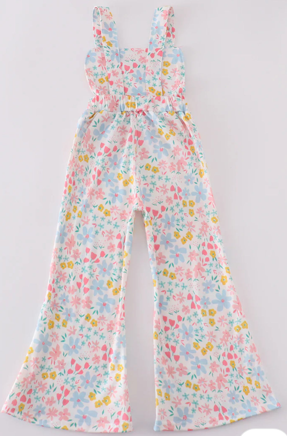 Pink floral pig jumpsuit
