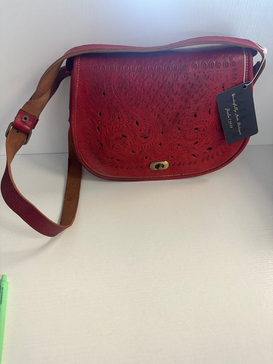 Medium red Alyssa leather cross body
