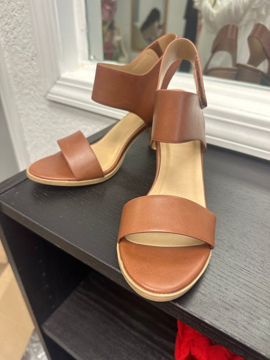 Brown summer heels