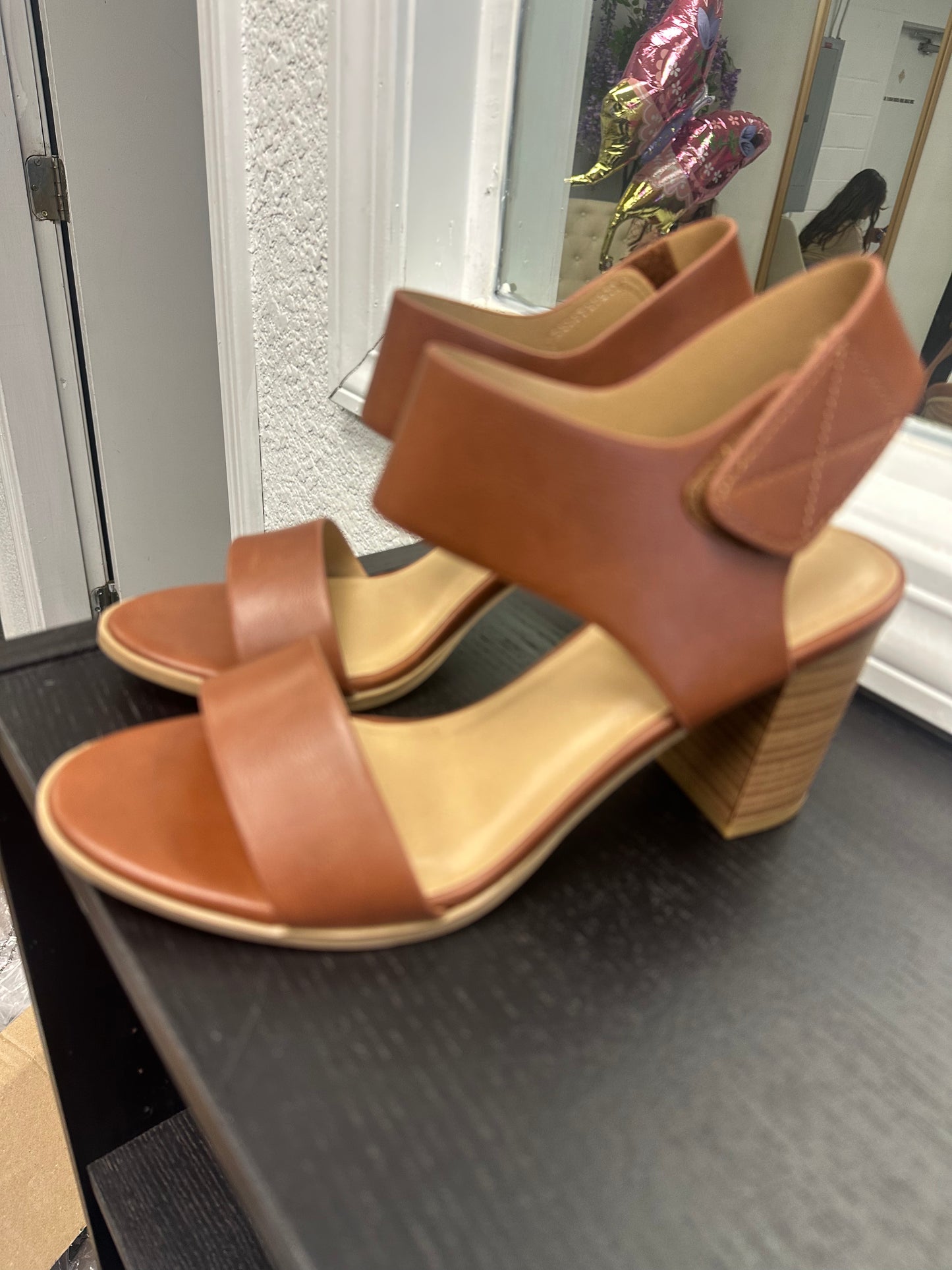 Brown summer heels
