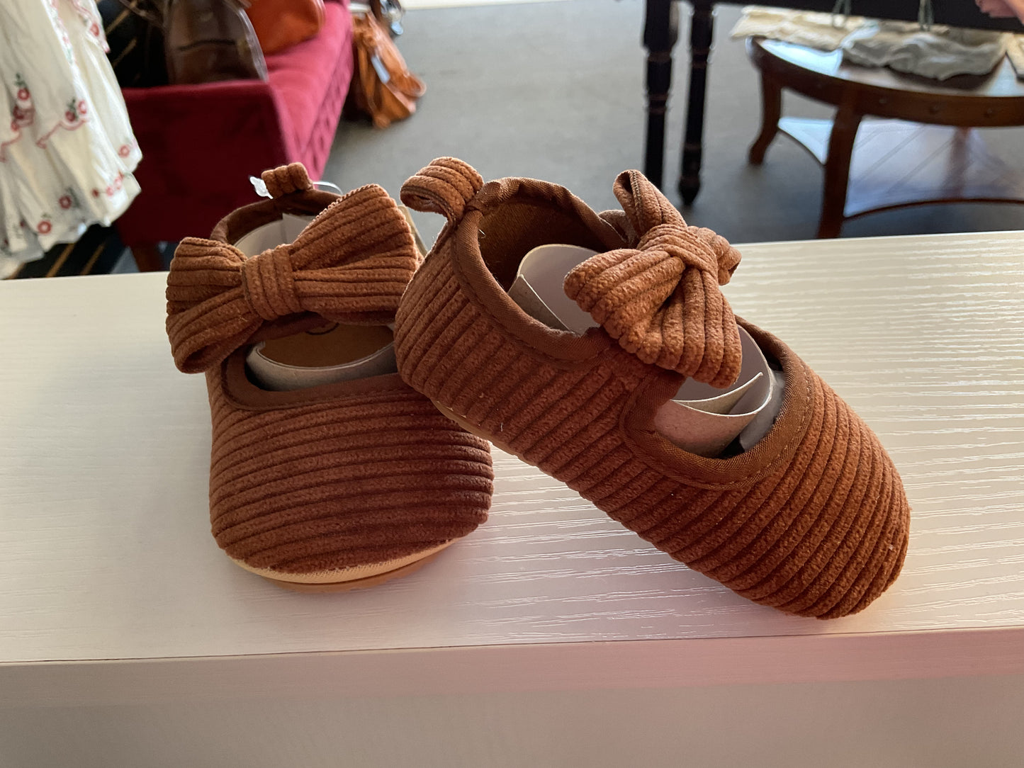 Brown baby shoes