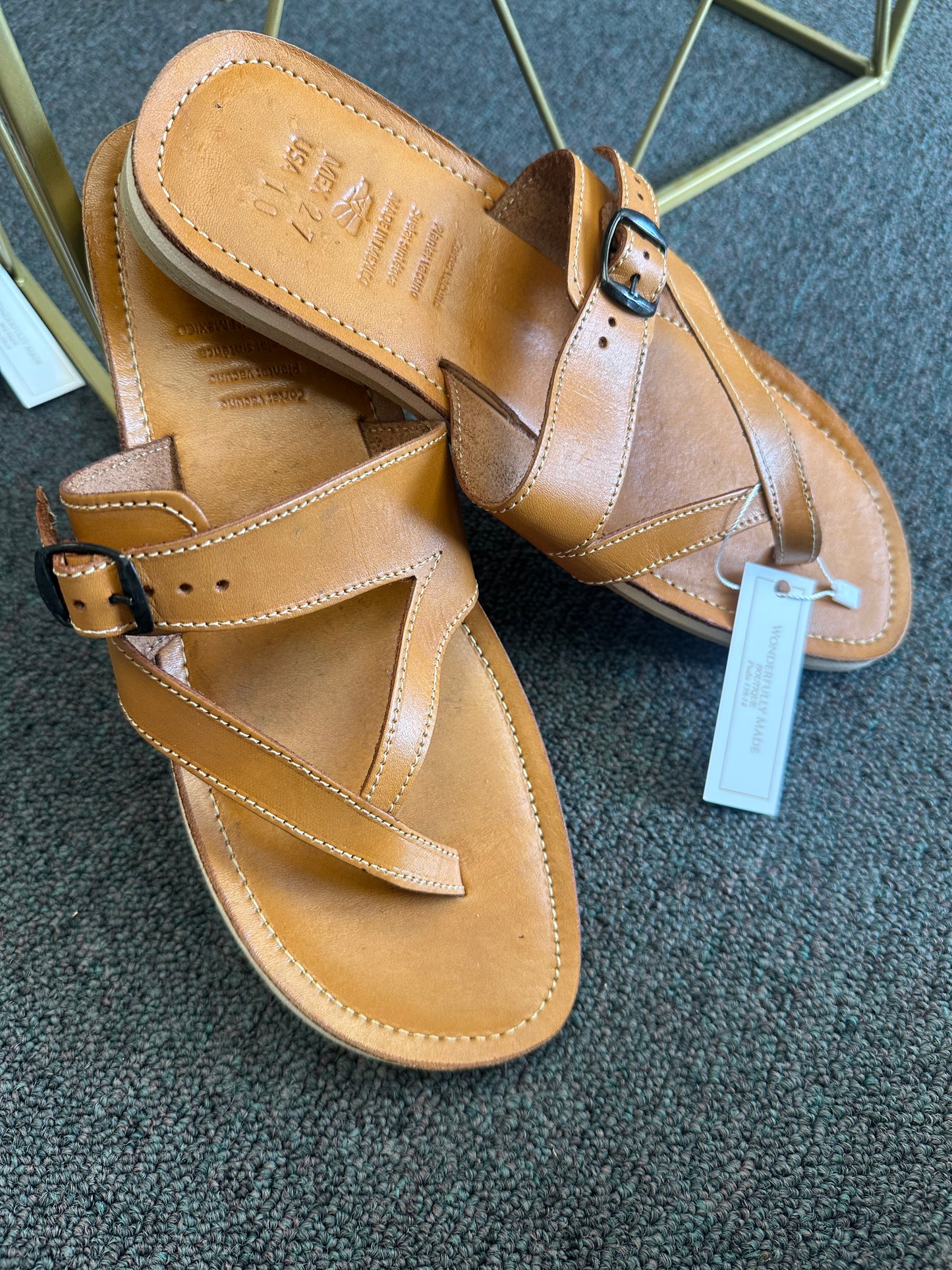 Brown leather sandals