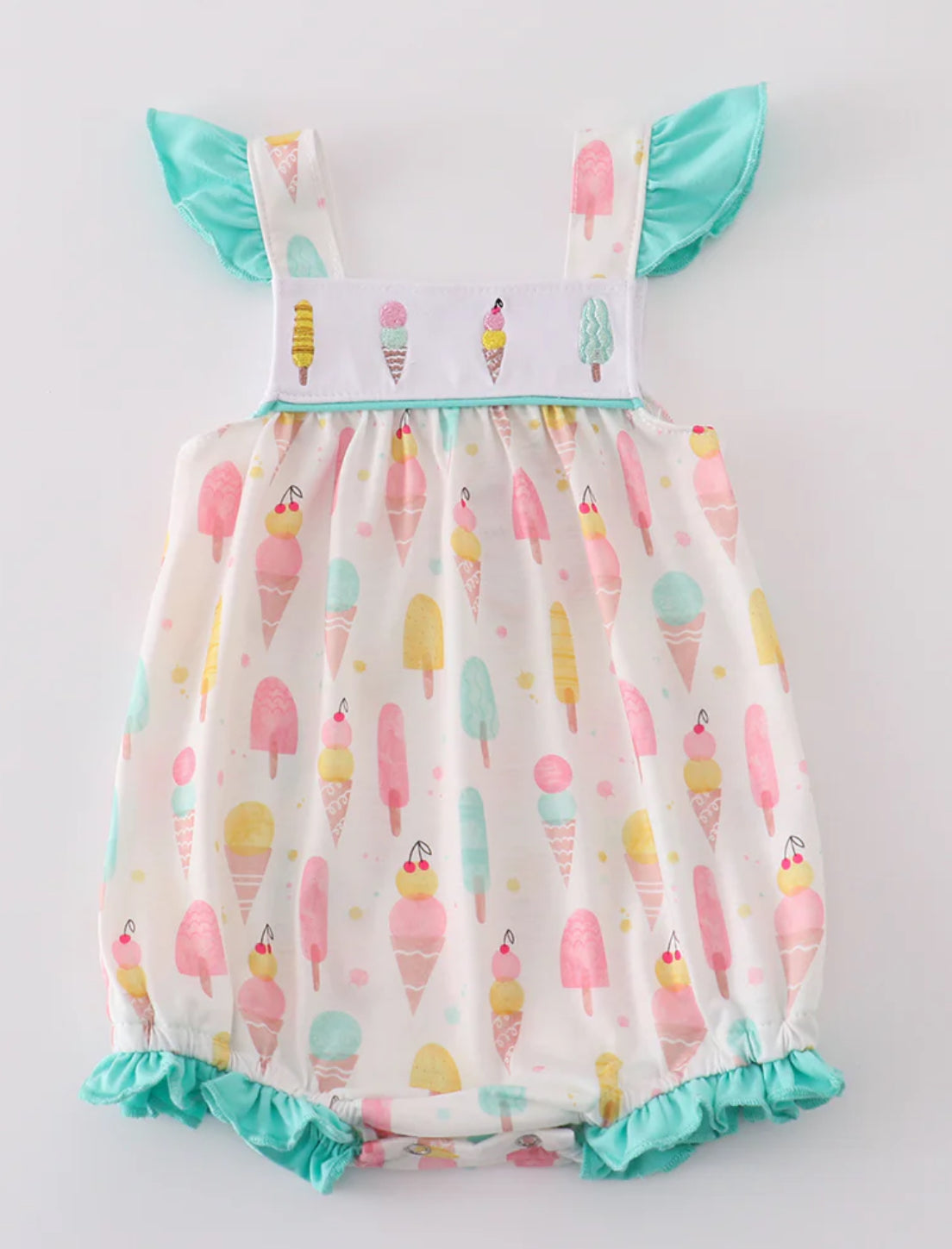 Ice cream baby romper
