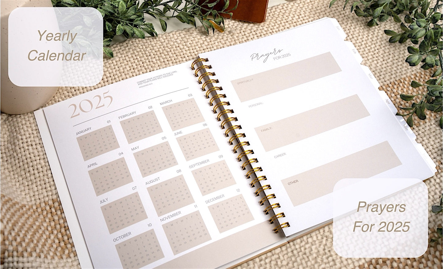 2025 planner with monthly Devotional