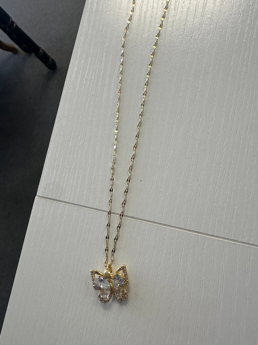 Butterfly necklace stainless steel