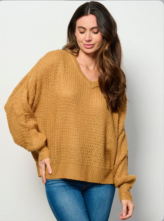 Women’s long sleeve V-Neck pullover sweater