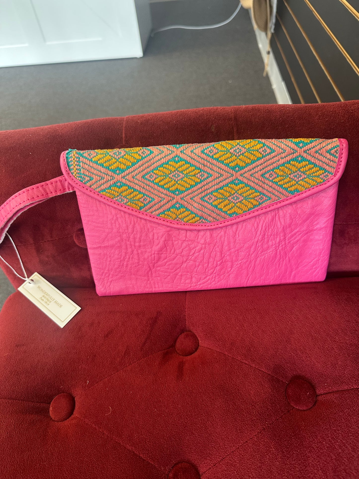 Pink leather wallet/ purse