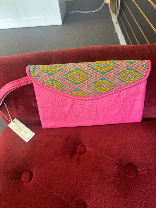 Pink leather wallet/ purse